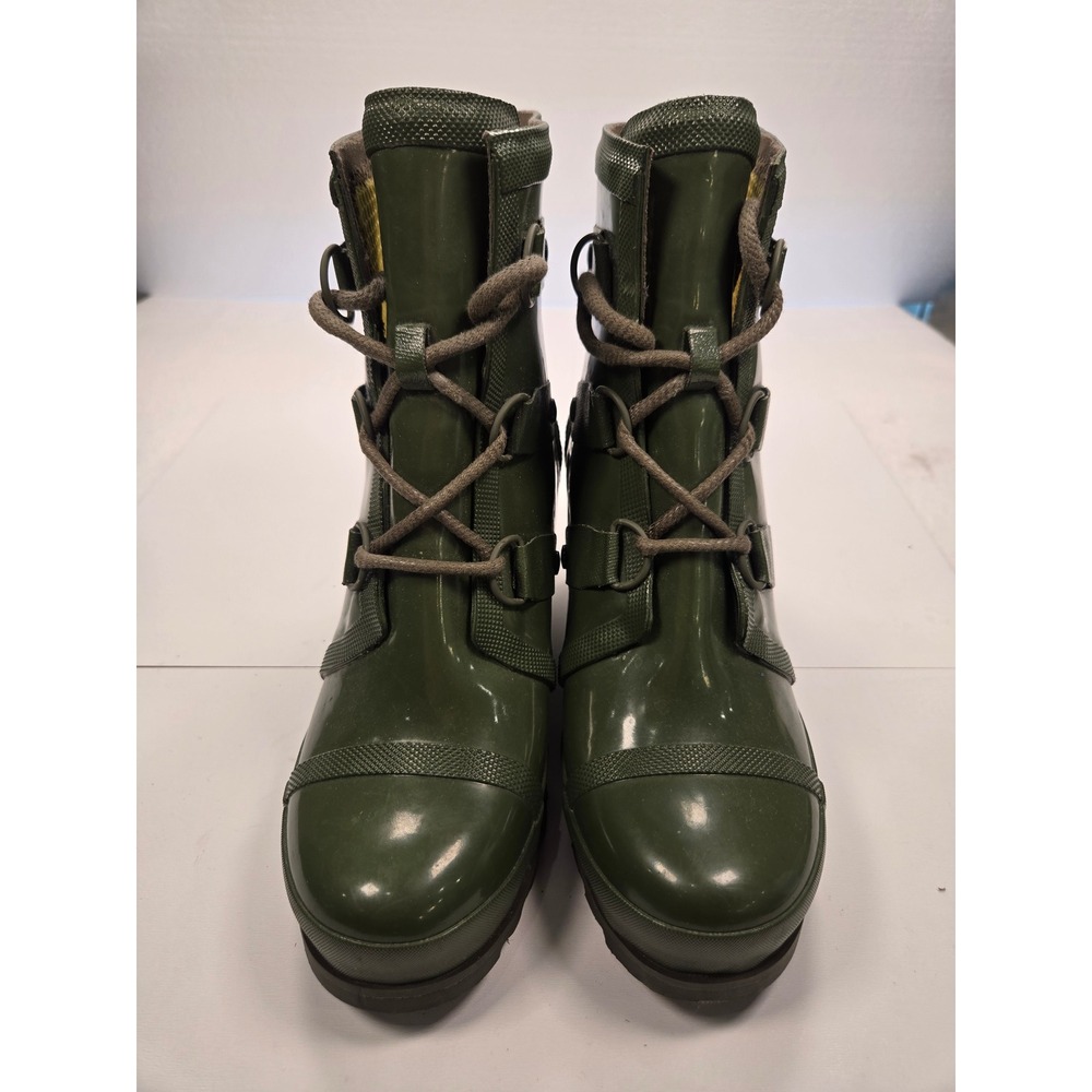 Sorel Joan of Arctic Wedge II Rain Boots Olive Green Waterproof Womens 8 NL2524 - Picture 4 of 7